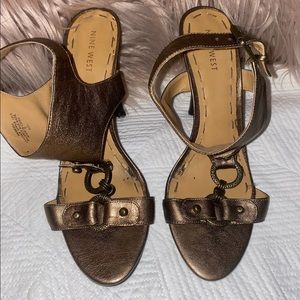 Nine West Gold Sandals